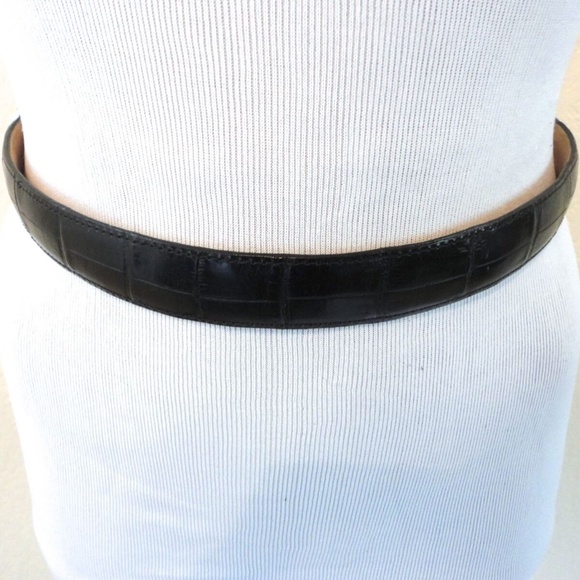 Vintage Brighton Black LEATHER w/Silver Hardware Buckle / Side Attachmen… main image 8